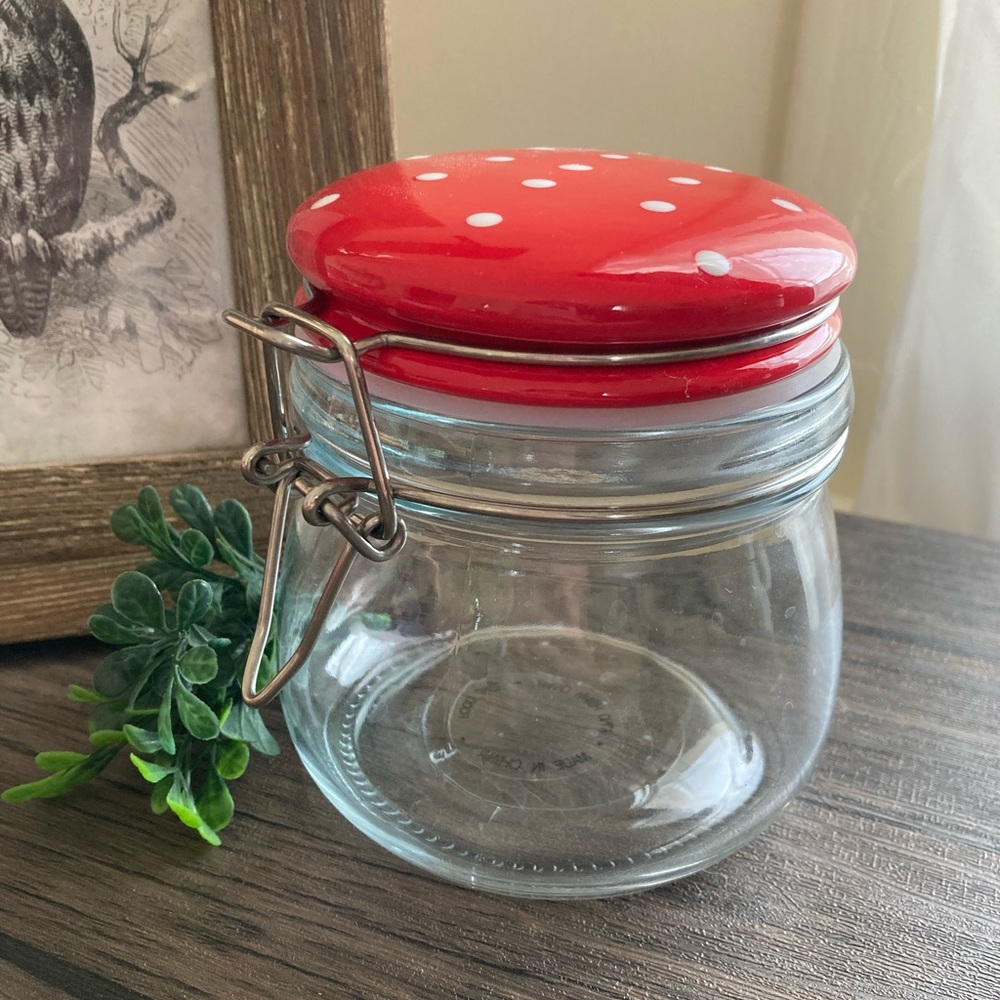 Mushroom Novelty Glass Jar